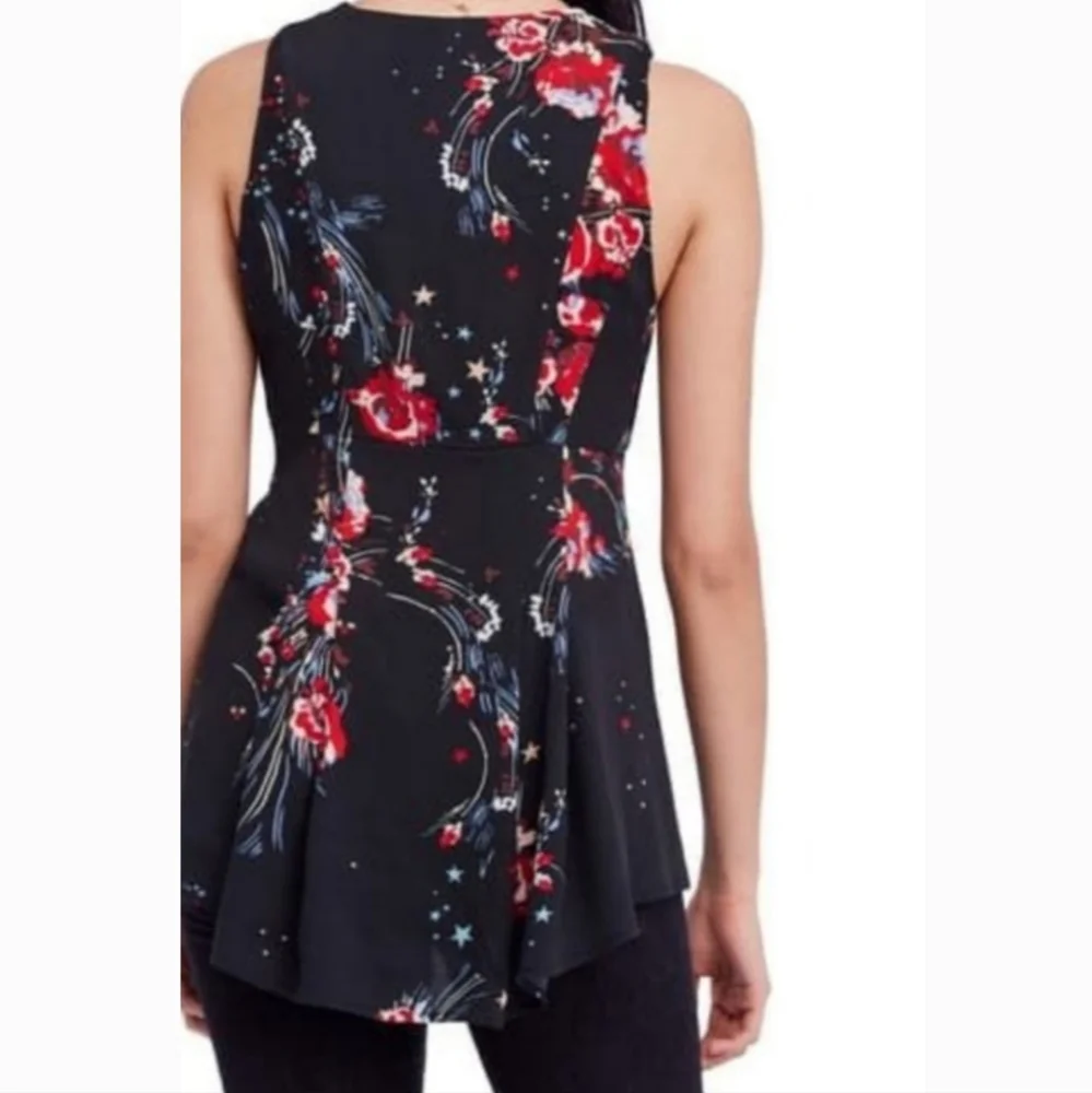 Free People Floral Top Size Small